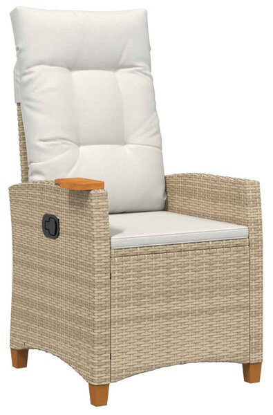 Dönthető szék tea tállal párnával 62 x 64 x 112 cm polirattan