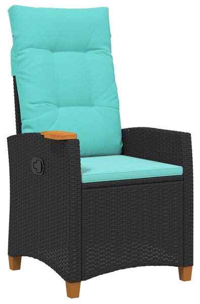 Dönthető szék tea tállal párnával 62 x 64 x 112 cm polirattan