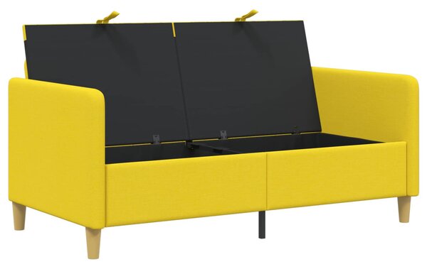 Tárolós Kanapé Világos sárga 152 x 78 x 87 cm Poliészter