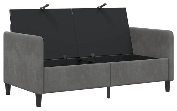 Tárolós Kanapé Sötétszürke 152 x 78 x 87 cm Poliészter