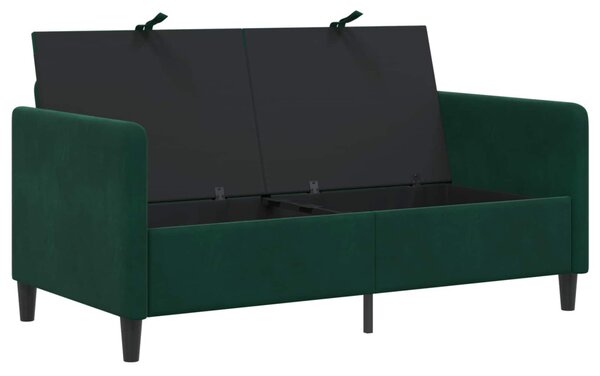 Tárolós Kanapé Sötétzöld 152 x 78 x 87 cm Poliészter