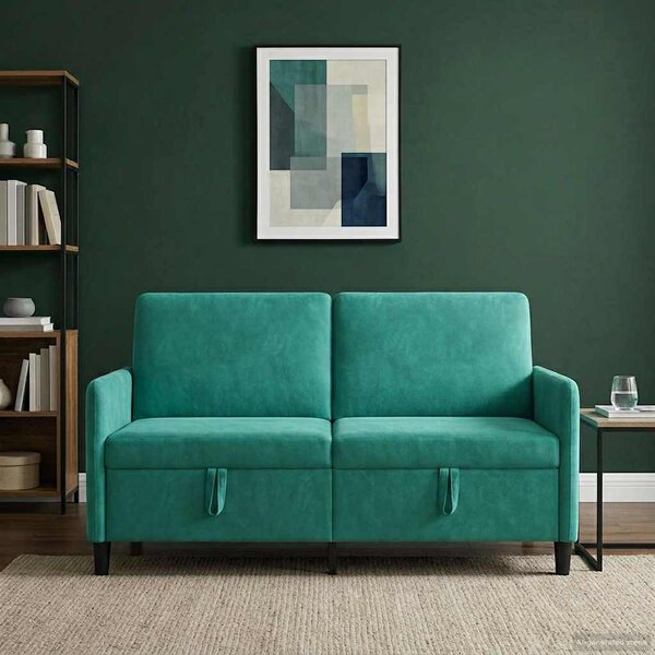 Tárolós Kanapé Türkiz 152 x 78 x 87 cm Poliészter
