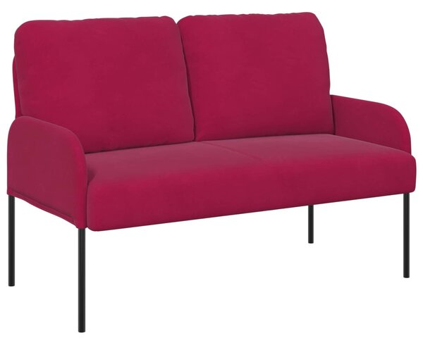 Ülőgarnitúrák párnával 3 pcs Bordó 115 x 56 x 80 cm Furnér