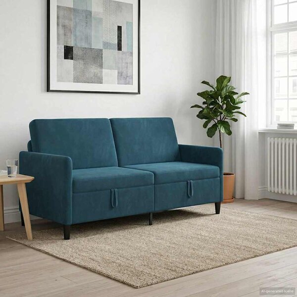 Tárolós Kanapé Kék 172 x 78 x 87 cm Poliészter
