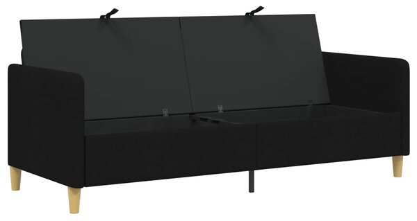 Tárolós Kanapé Fekete 192 x 78 x 87 cm Poliészter