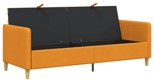 Tárolós Kanapé Sötét sárga 192 x 78 x 87 cm Poliészter