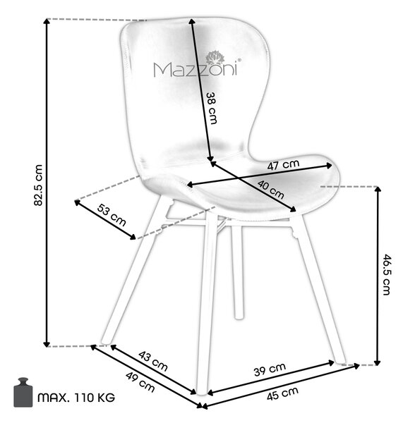 MAZZONI EXPORT ALTEA Crème (tissu Monza 90)/pieds en chêne naturel - CHAISE MODERNE BOUCLÉ POUR SALON/SALLE À MANGER/CUISINE/BUREAU