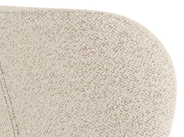 MAZZONI EXPORT ALTEA Crème (tissu Monza 90)/pieds en chêne naturel - CHAISE MODERNE BOUCLÉ POUR SALON/SALLE À MANGER/CUISINE/BUREAU