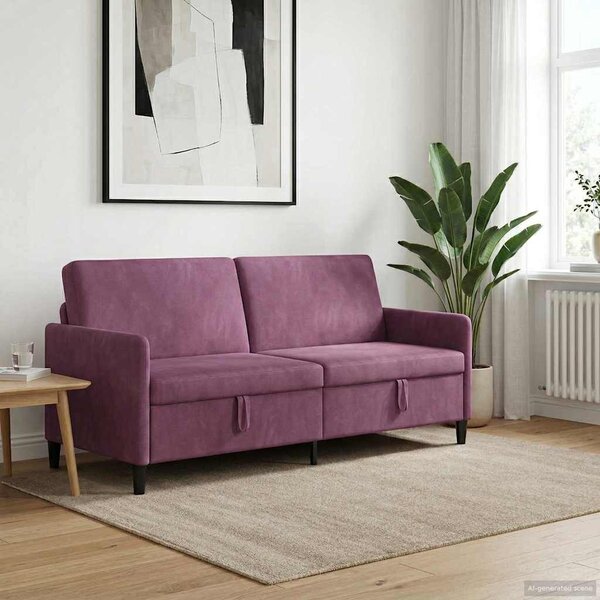 Tárolós Kanapé Lila 192 x 78 x 87 cm Poliészter