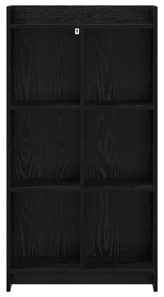 Könyvszekrény Fekete Tölgy 59 x 30 x 111 cm Szerelt Fa