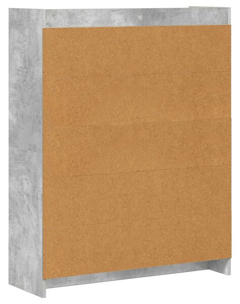 Könyvszekrény Beton Szürke 87,5 x 30 x 111 cm Szerelt Fa
