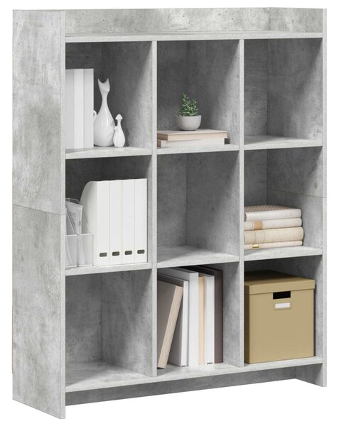 Könyvszekrény Beton Szürke 87,5 x 30 x 111 cm Szerelt Fa