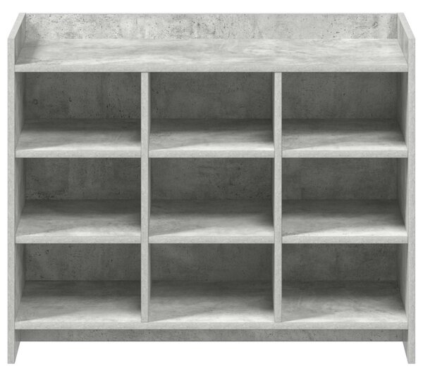 Cipőszekrény tárolóval Betonszürke 85 x 39,5 x 70 cm Szerelt Fa