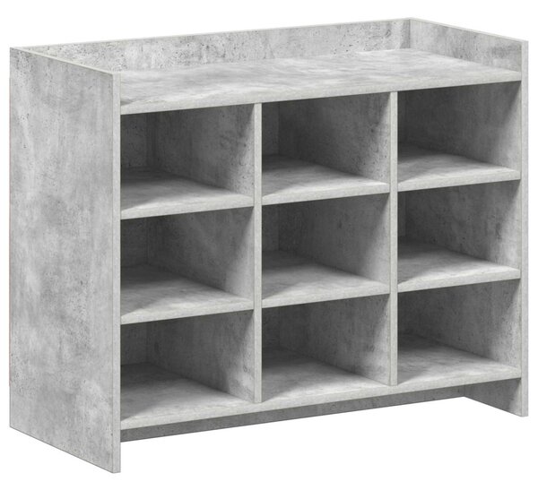 Cipőszekrény tárolóval Betonszürke 85 x 39,5 x 70 cm Szerelt Fa