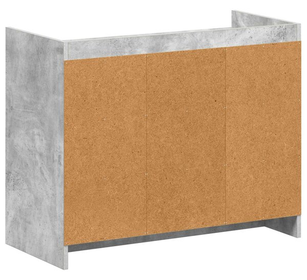Cipőszekrény tárolóval Betonszürke 85 x 39,5 x 70 cm Szerelt Fa