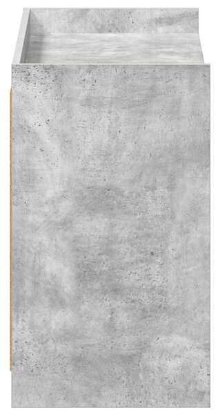 Cipőszekrény tárolóval Betonszürke 85 x 39,5 x 70 cm Szerelt Fa