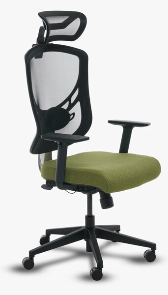 GTCHAIR IVINO FEKETE-ZÖLD IRODASZÉK