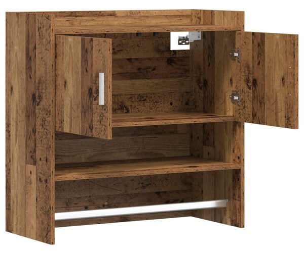 Falpolc Falra szerelhető Antik Fa 80 x 36 x 80 cm Szerelt Fa