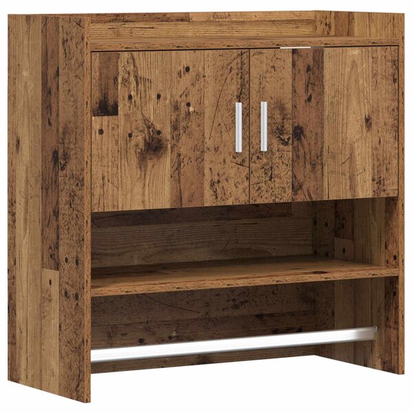 Falpolc Falra szerelhető Antik Fa 80 x 36 x 80 cm Szerelt Fa