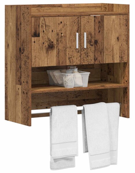 Falpolc Falra szerelhető Antik Fa 80 x 36 x 80 cm Szerelt Fa