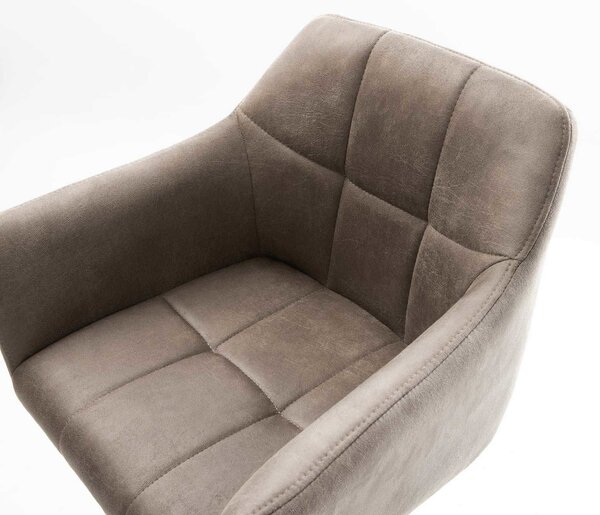 DELIFE Bárszék Yulo-Flex vintage taupe vékony lábazat rozsdamentes acél