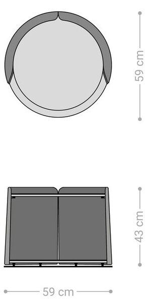 DELIFE Dohányzóasztal Daban 59x59 cm Laminam®Noir Desir kerámia barna fém láb titán színű