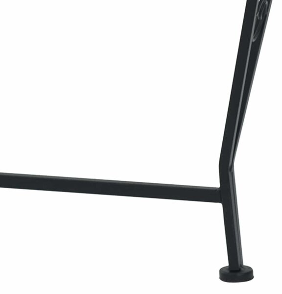Fa pad Ø 160 x 89 cm Acél Fekete Kerek