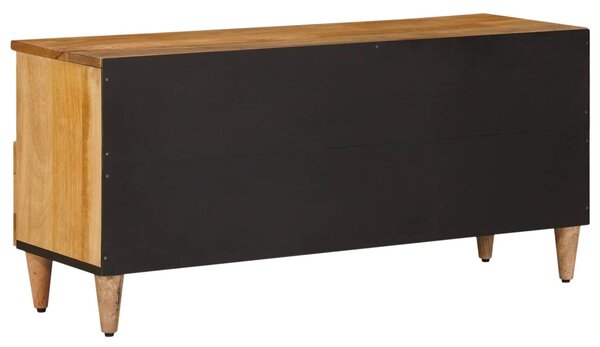 TV szekrény fiókkal Természetes 100 x 33 x 46 cm Tömör Mangófát