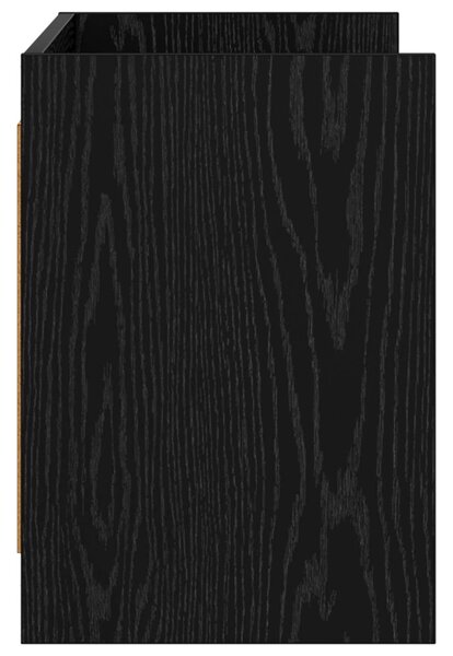 TV szekrény 100 x 33 x 47 cm Fekete Tölgy Szerelt Fa
