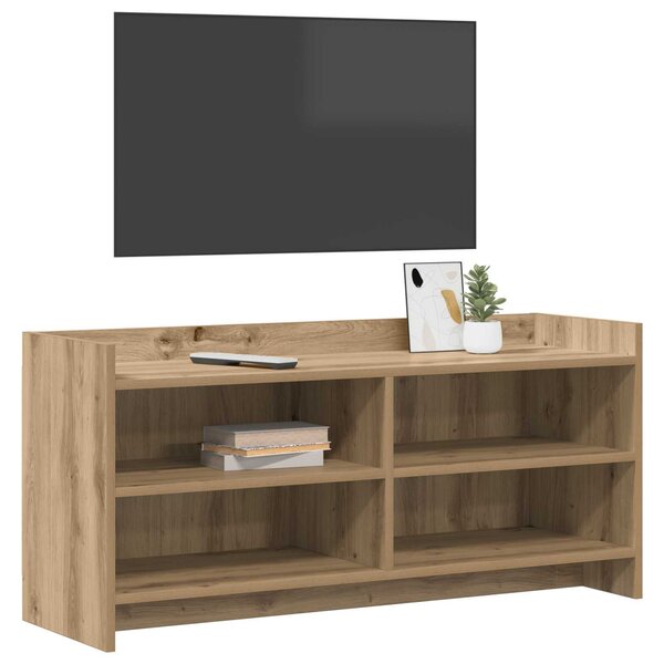TV szekrény 100 x 33 x 47 cm Kézműves Tölgy Szerelt Fa