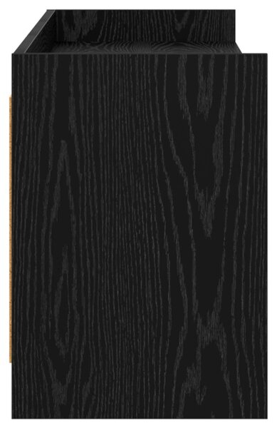 TV szekrény 168 x 33 x 47 cm Fekete Tölgy Szerelt Fa