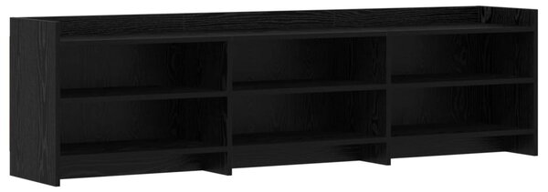 TV szekrény 168 x 33 x 47 cm Fekete Tölgy Szerelt Fa