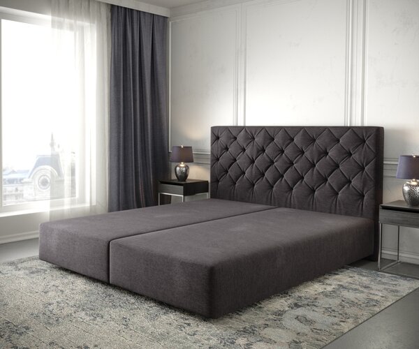 DELIFE Boxspring ágy Dream-Great 180x200 cm mikroszálas fekete
