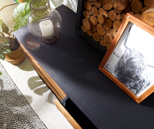 DELIFE Komód Famke 145 cm mango teak 2 ajtós 3 fiókos