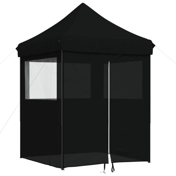 Partysátor 200 x 200 x 306 cm Fekete Oxford Szövet