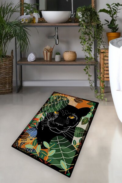 Schwarz fürdőszobaszőnyeg, 70×120 cm