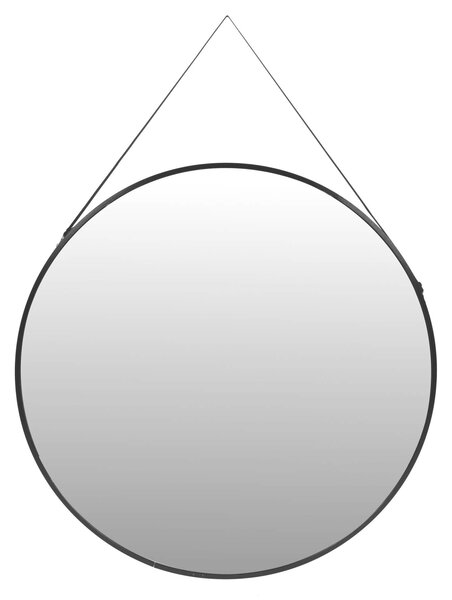 Fali tükör 80 cm lógó pántos modern keret fekete modernhome