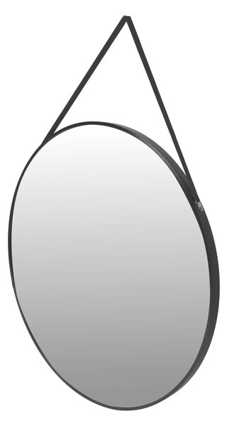 Fali tükör 80 cm lógó pántos modern keret fekete modernhome