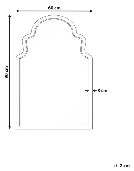 Falitükör TILLAC 60 cm 90 cm Császárfa Tópszín