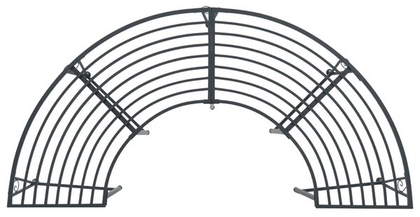 Fa pad 4-Ülőhelyek száma 160 x 80 x 44 cm Acél Ezüst Szürke