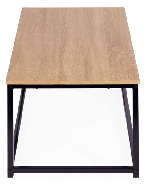 ModernHOME fém Dohányzóasztal 90x48cm - barna
