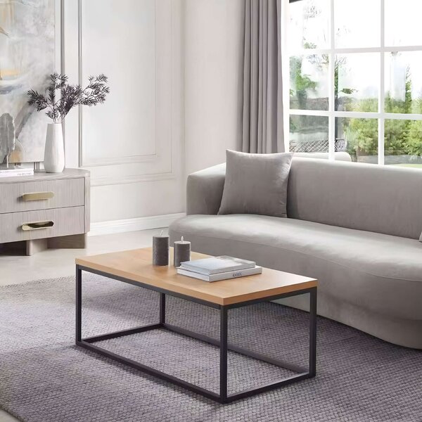 ModernHOME fém Dohányzóasztal 90x48cm - barna