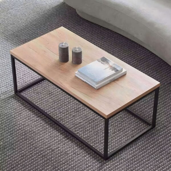 ModernHOME fém Dohányzóasztal 90x48cm - barna