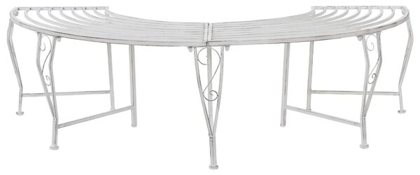 Fa pad 4-Ülőhelyek száma 160 x 80 x 44 cm Acél Antik fehér