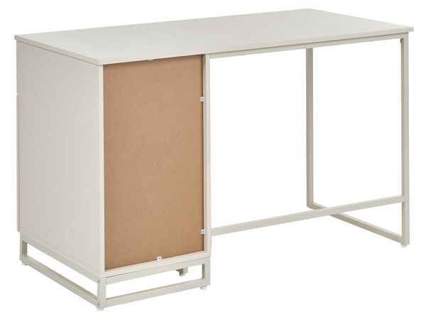 Íróasztal LEXTON Világosbézs 120 cm 60 cm fiókokkal