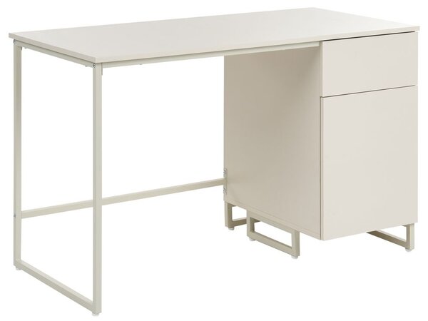 Íróasztal LEXTON Világosbézs 120 cm 60 cm fiókokkal