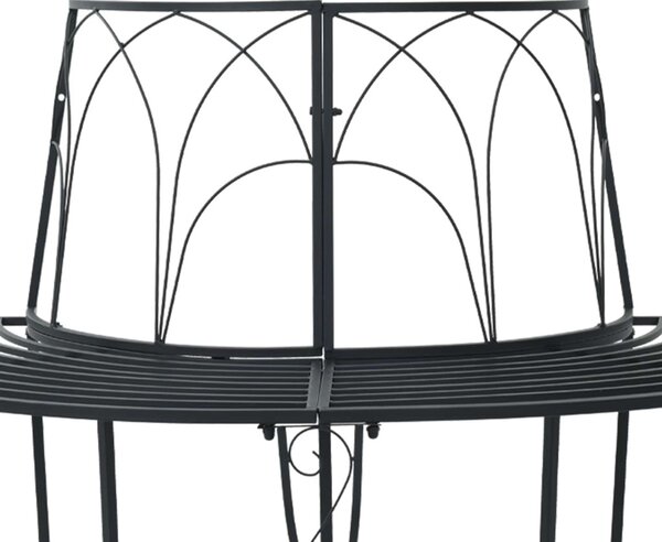 Fa pad 4-Ülőhelyek száma 160 x 80 x 89 cm Acél Fekete