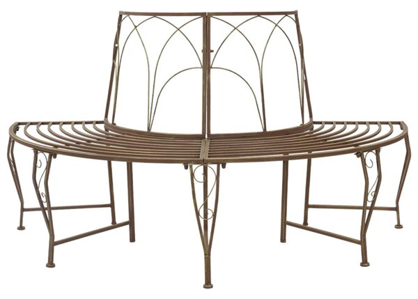 Fa pad 4-Ülőhelyek száma 160 x 80 x 89 cm Acél Antik Barna