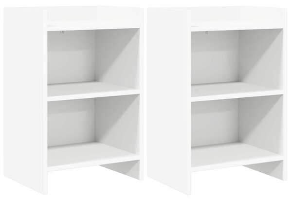 Éjjeliszekrények 2 pcs Fehér 40 x 30 x 60 cm Szerelt Fa