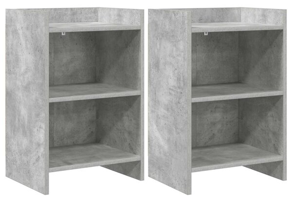 Éjjeliszekrények 2 pcs Betonszürke 40 x 30 x 60 cm Szerelt Fa
